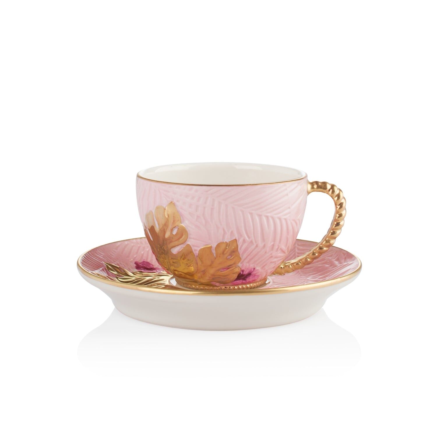 Посуда Acapulco Coffee Cup & Saucer - Pink — Villari, коллекция Посуда