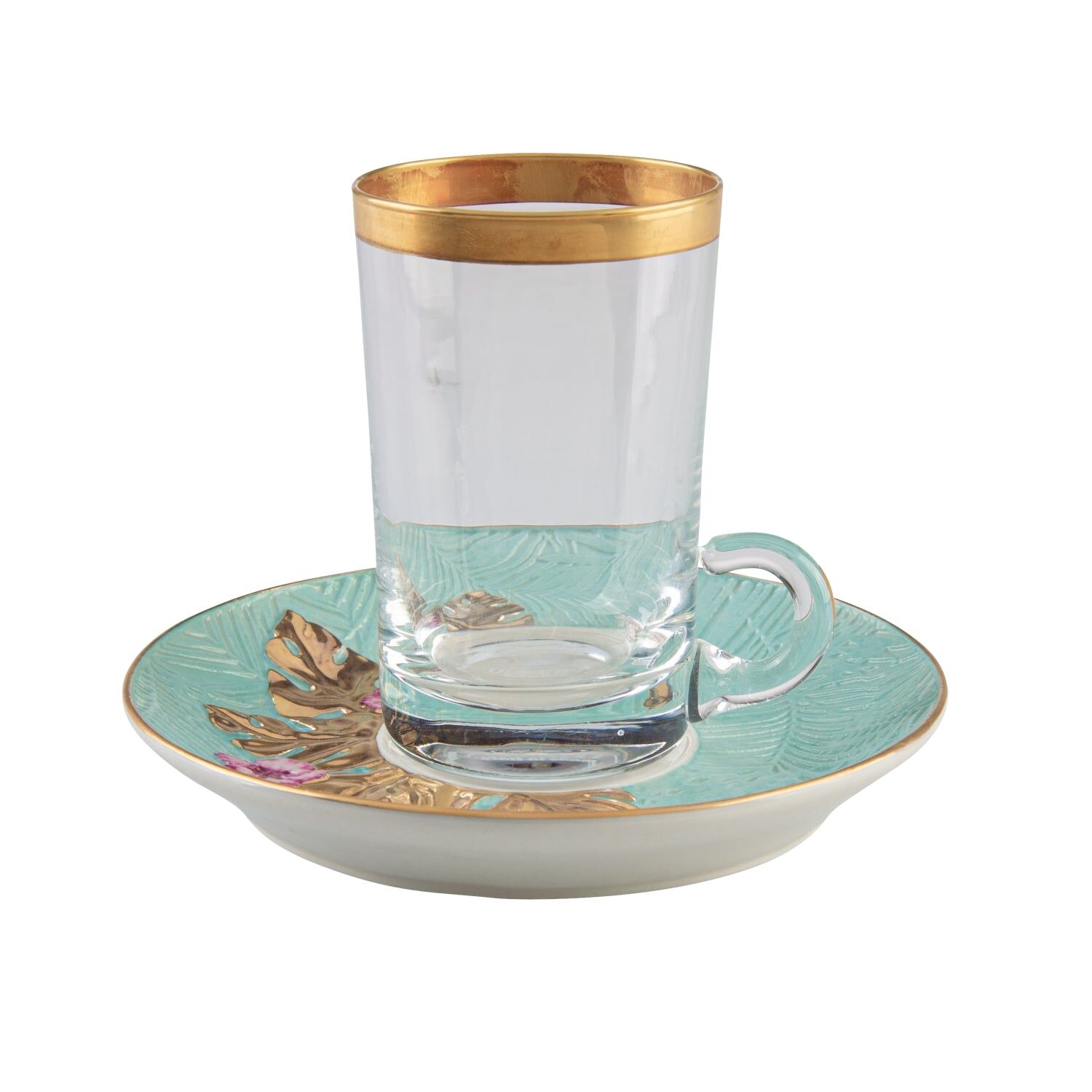 Посуда Acapulco Green Tea Cup & Saucer - Aquamarine — Villari, коллекция Посуда