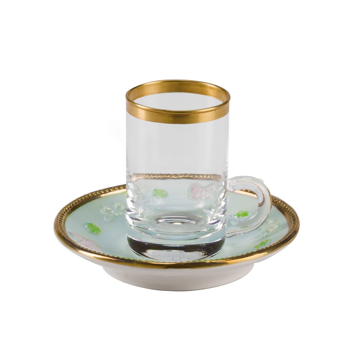 Посуда Butterfly Aquamarine Arabic Tea Cup And Saucer — Villari, коллекция Посуда
