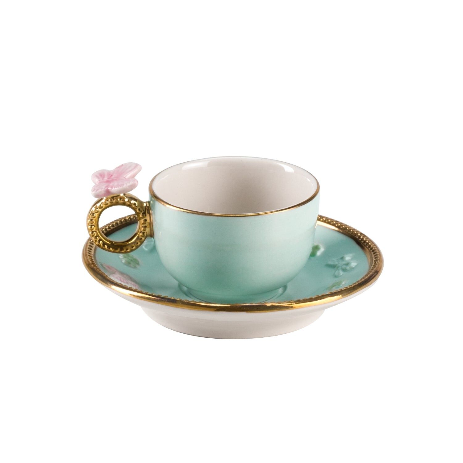 Посуда Butterfly Aquamarine Coffee Cup & Saucer — Villari, коллекция Посуда