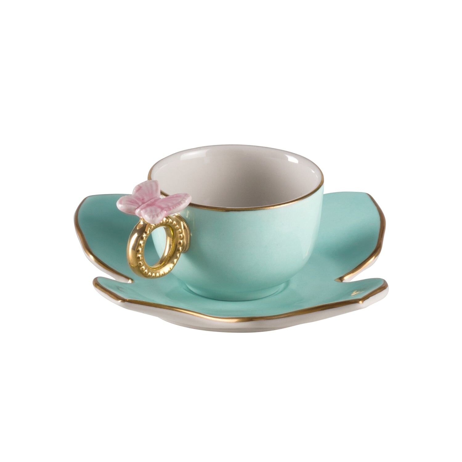 Посуда Butterfly Aquamarine Coffee Cup & Saucer — Villari, коллекция Посуда