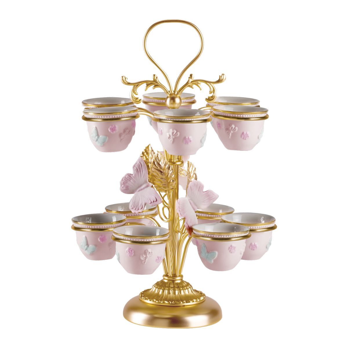 Посуда Butterfly Pastel Pink Arabic Coffee Cup Holder — Villari, коллекция Посуда