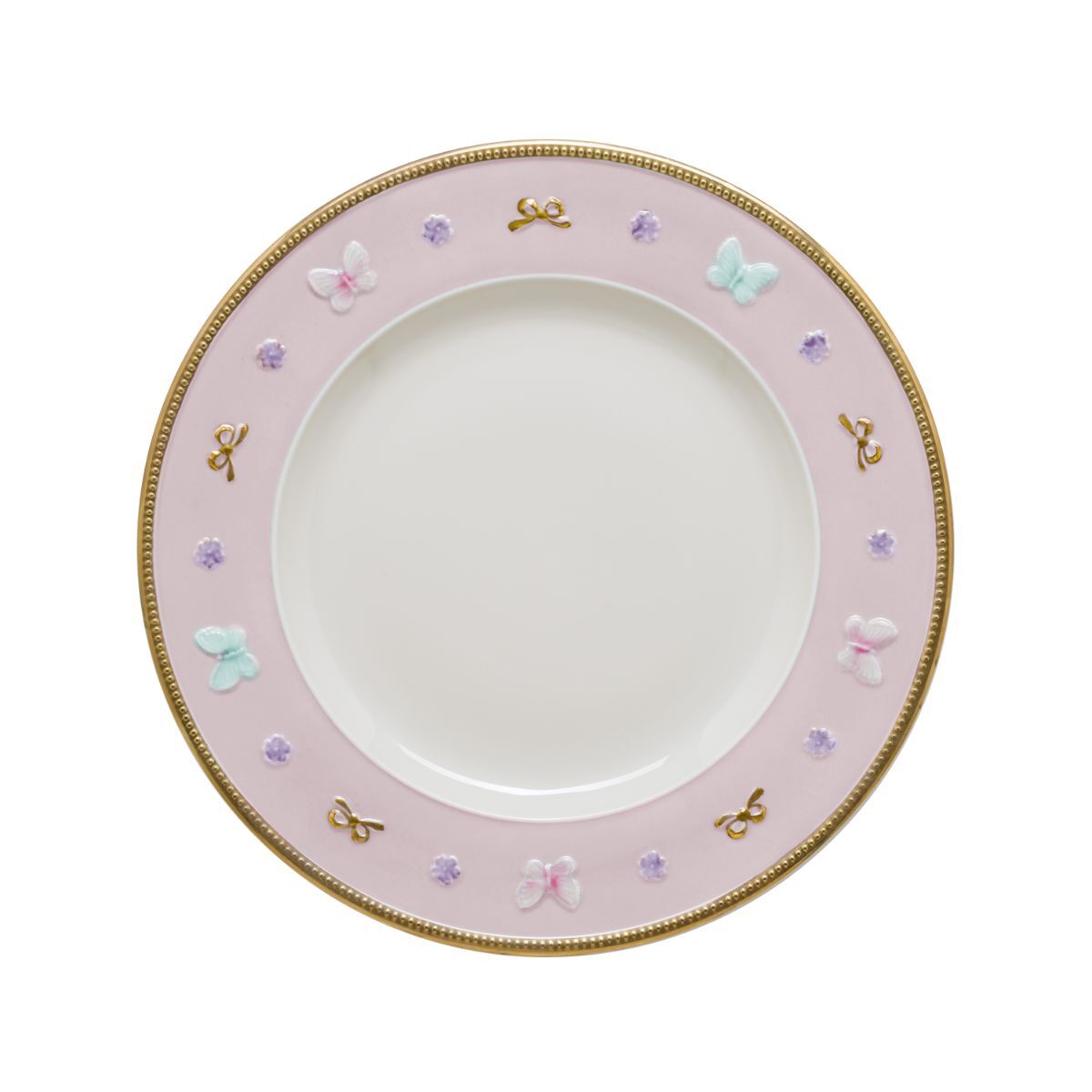 Посуда Butterfly Pastel Pink Dinner Plate — Villari, коллекция Посуда