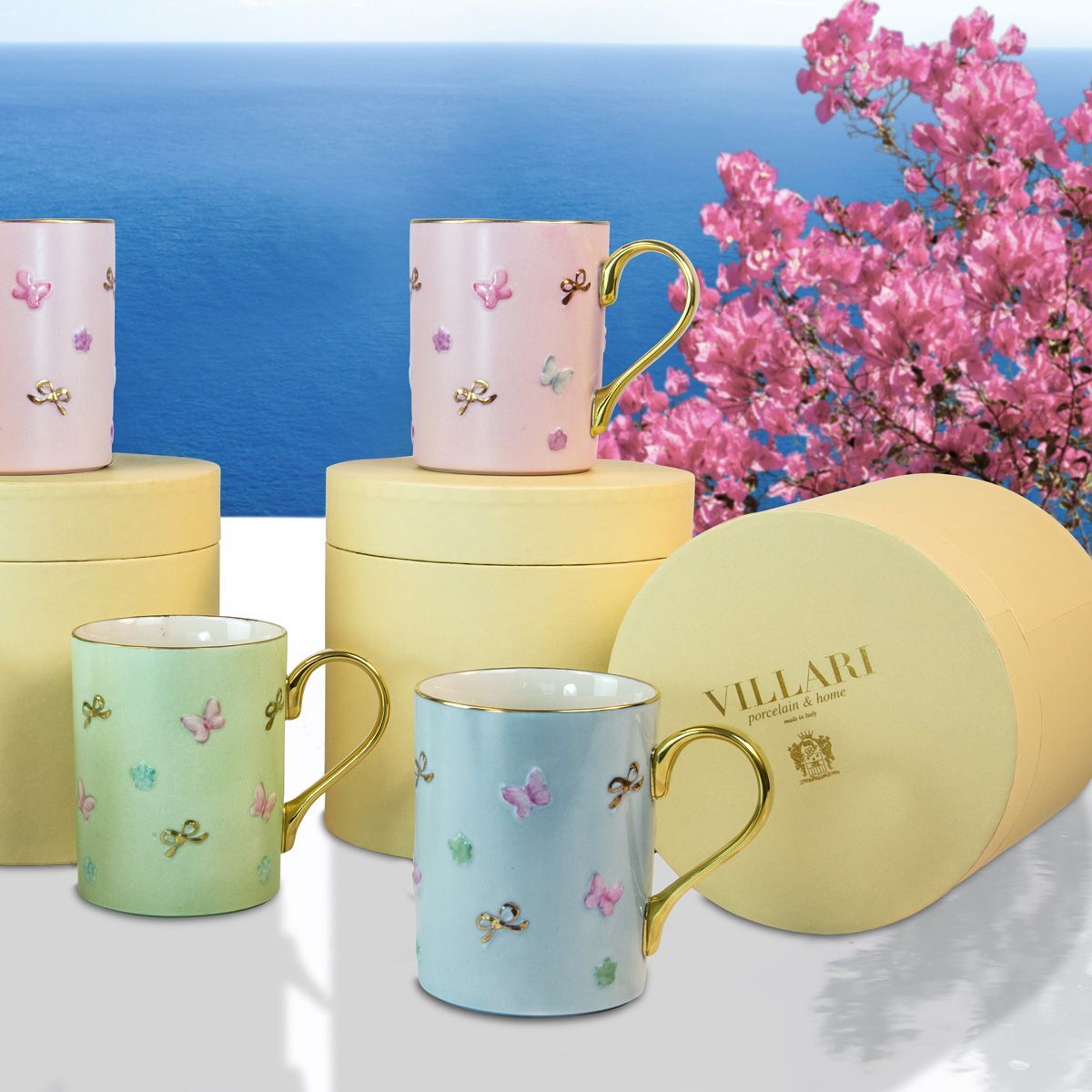 Посуда Butterfly Pastel Pink Mug — Villari, кадр 2