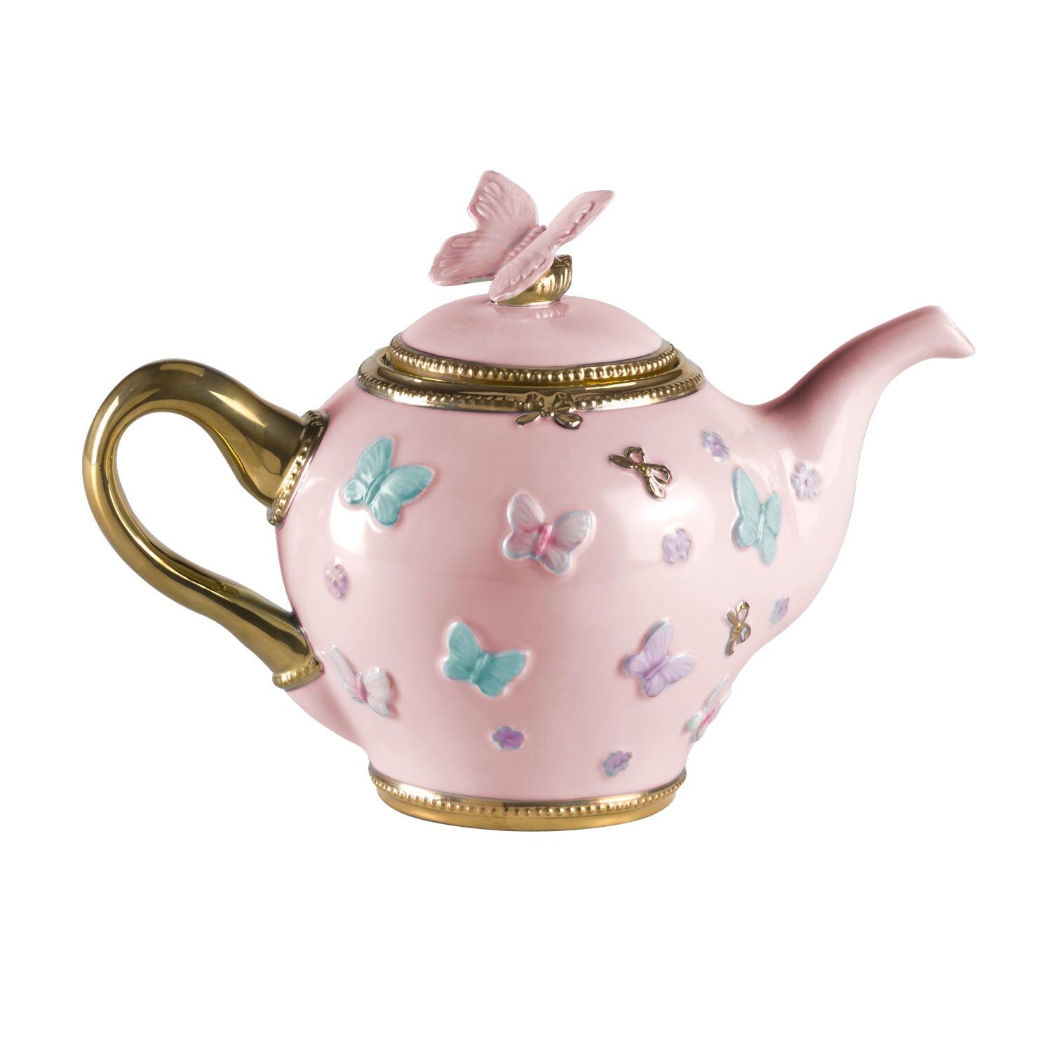 Посуда Butterfly Pastel Pink Teapot — Villari, коллекция Посуда