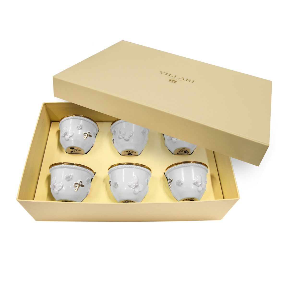 Посуда Butterfly White & Gold Arabic Coffee — Villari, коллекция Посуда