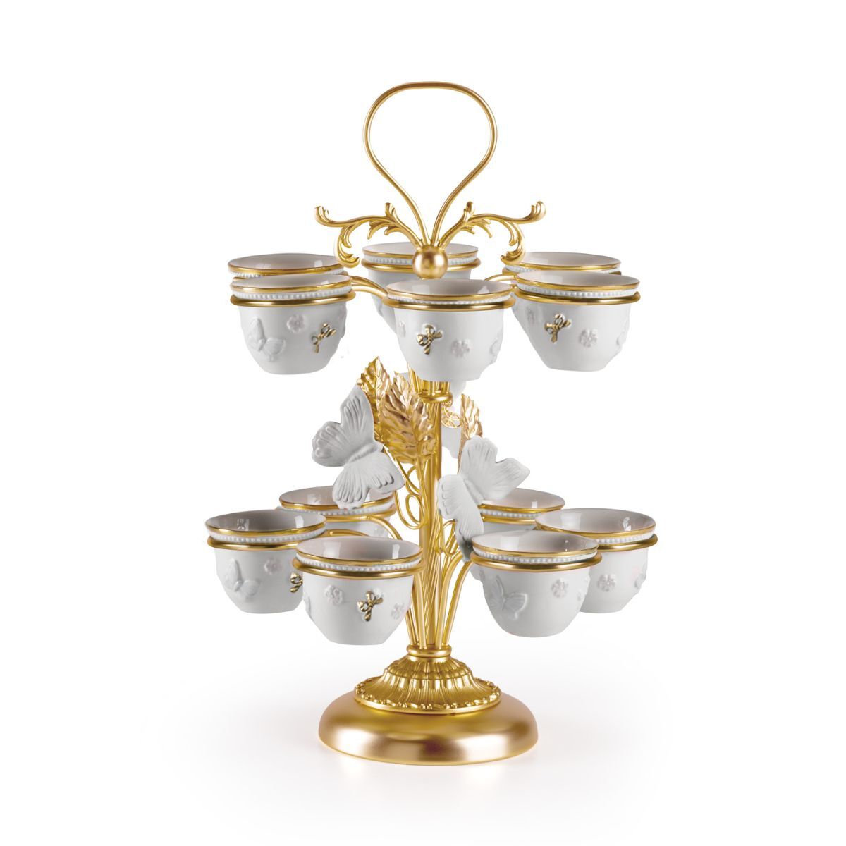Посуда Butterfly White & Gold Arabic Coffee Cup Holder — Villari, коллекция Посуда