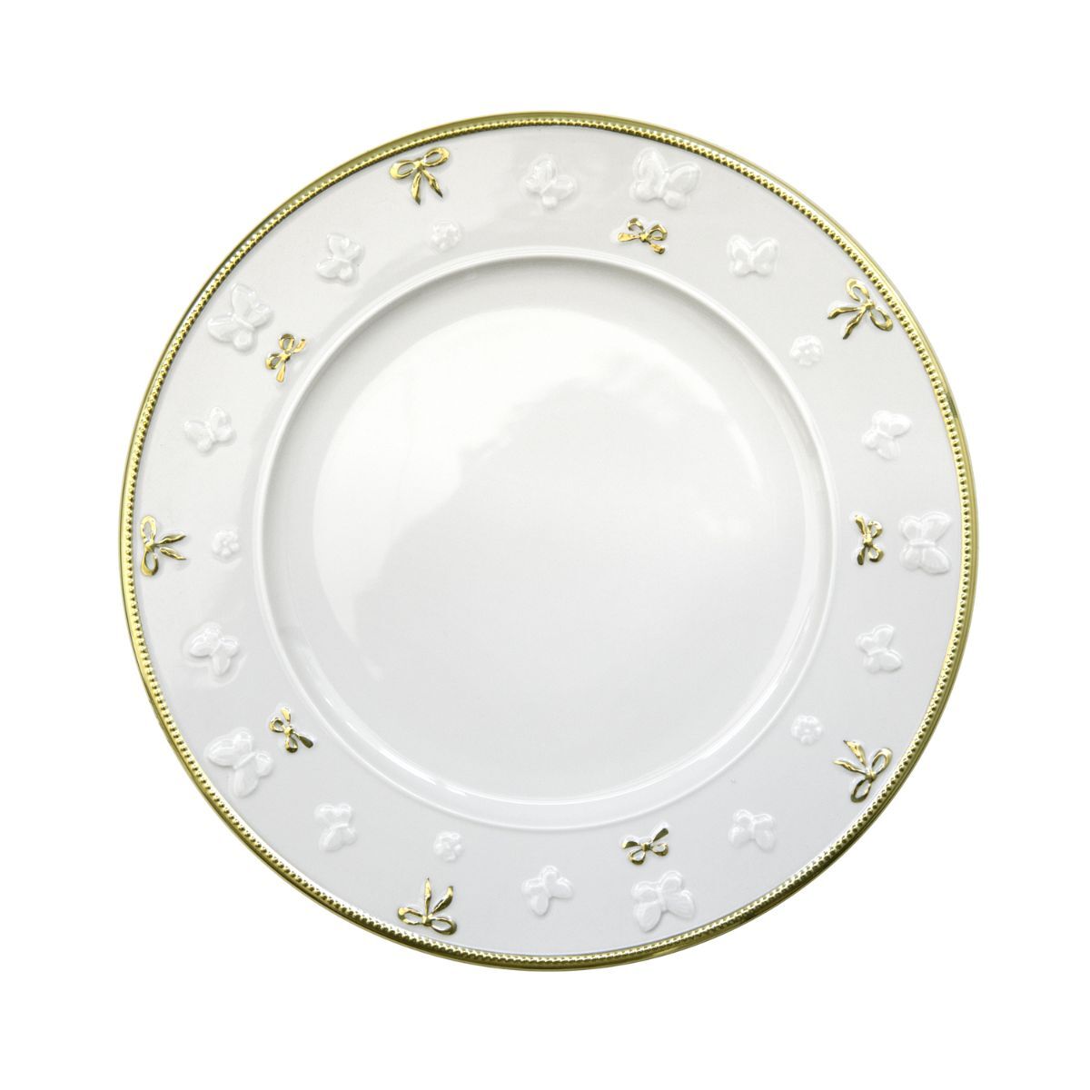 Посуда Butterfly White & Gold Charger Plate — Villari, коллекция Посуда