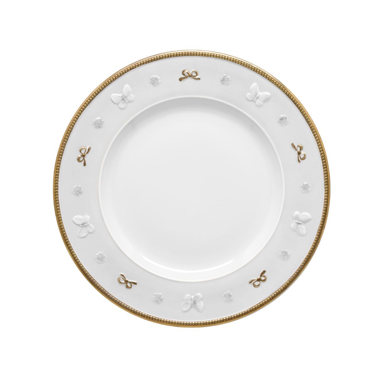 Посуда Butterfly White & Gold Dinner Plate — Villari, коллекция Посуда
