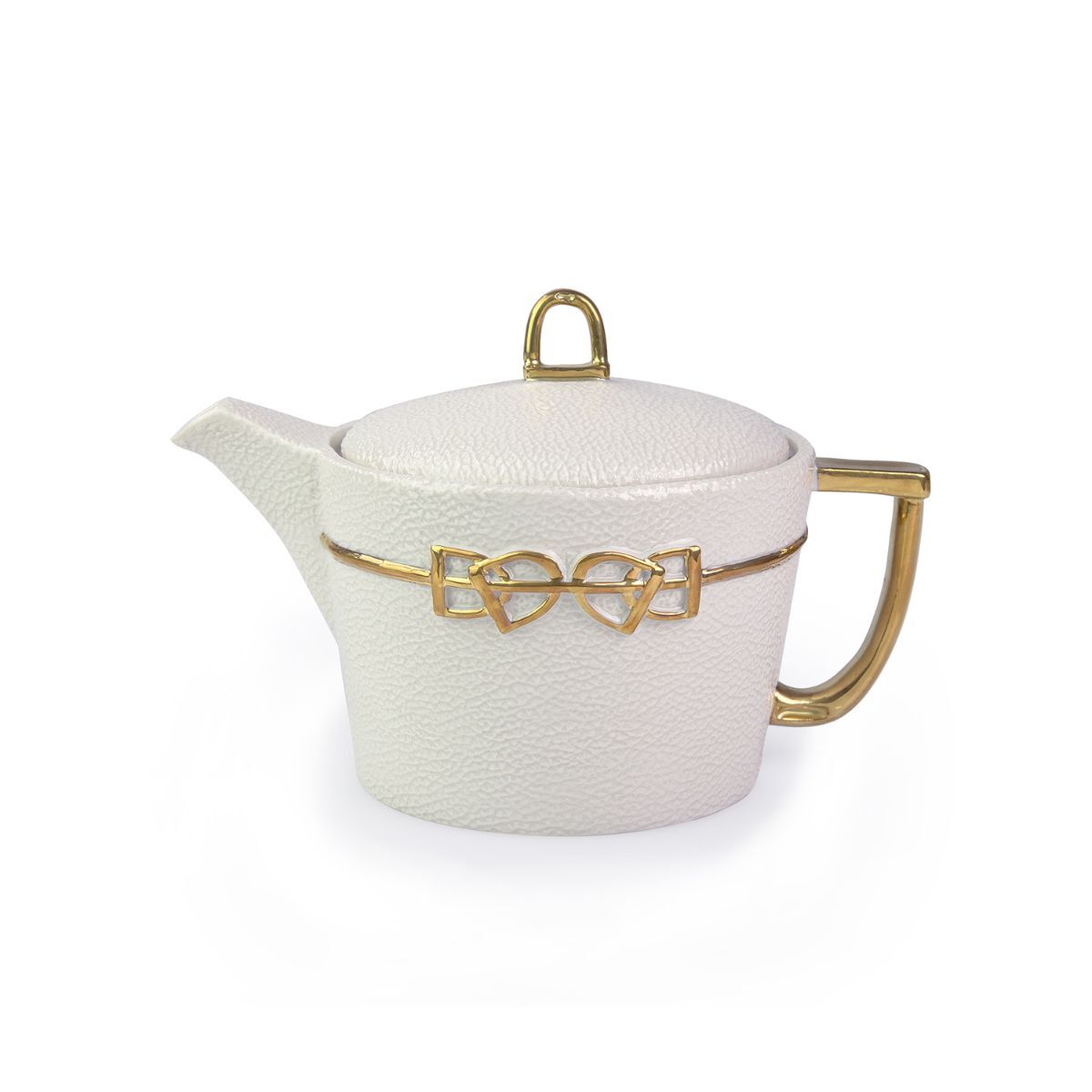 Посуда Dressage White & Gold Teapot — Villari, коллекция Посуда