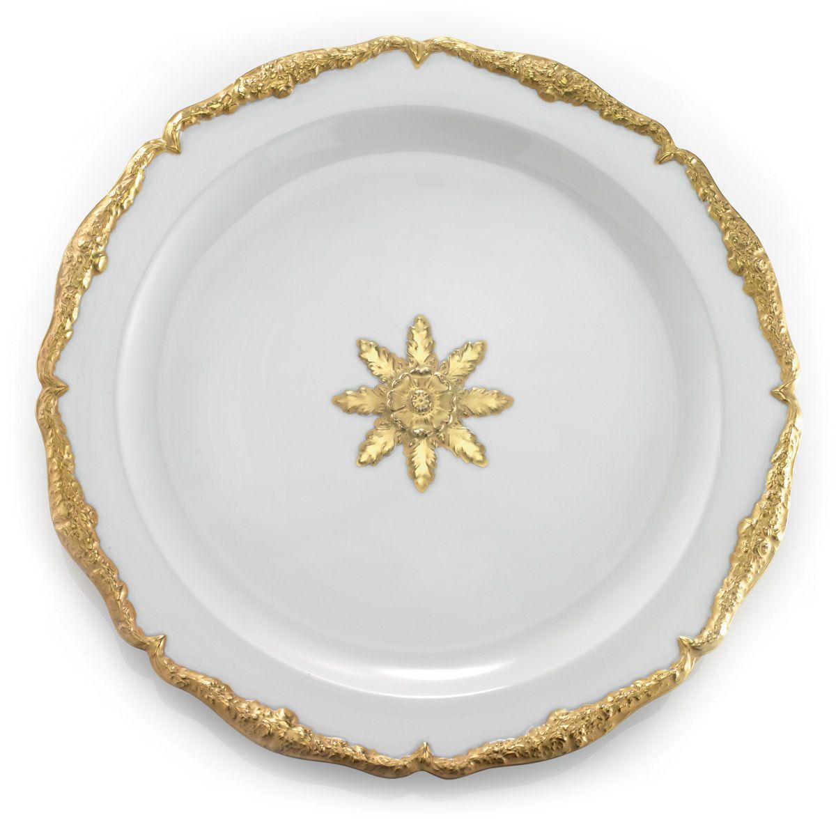 Посуда Empire White & Gold Charger Plate — Villari, коллекция Посуда