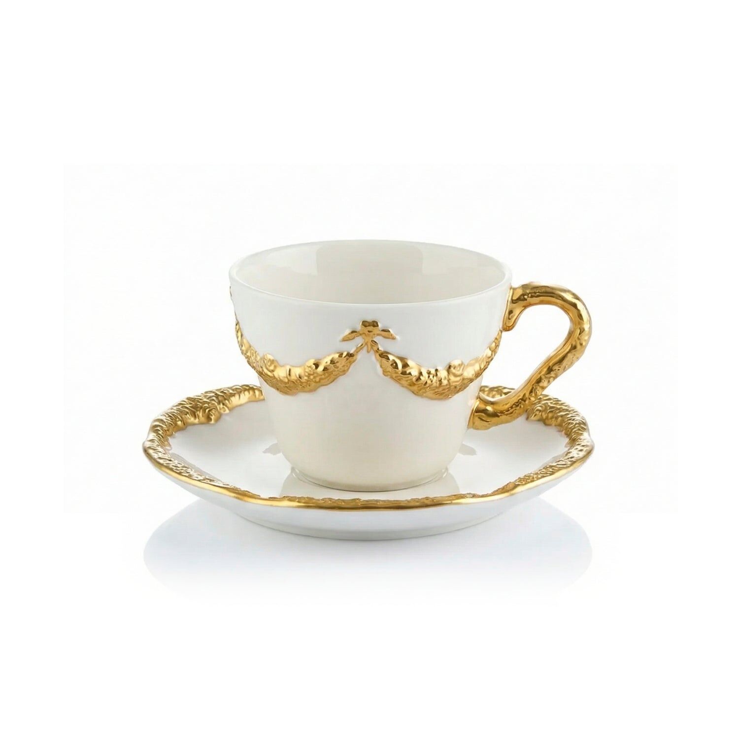 Посуда Empire White & Gold Coffee Cup & Saucer — Villari, коллекция Посуда