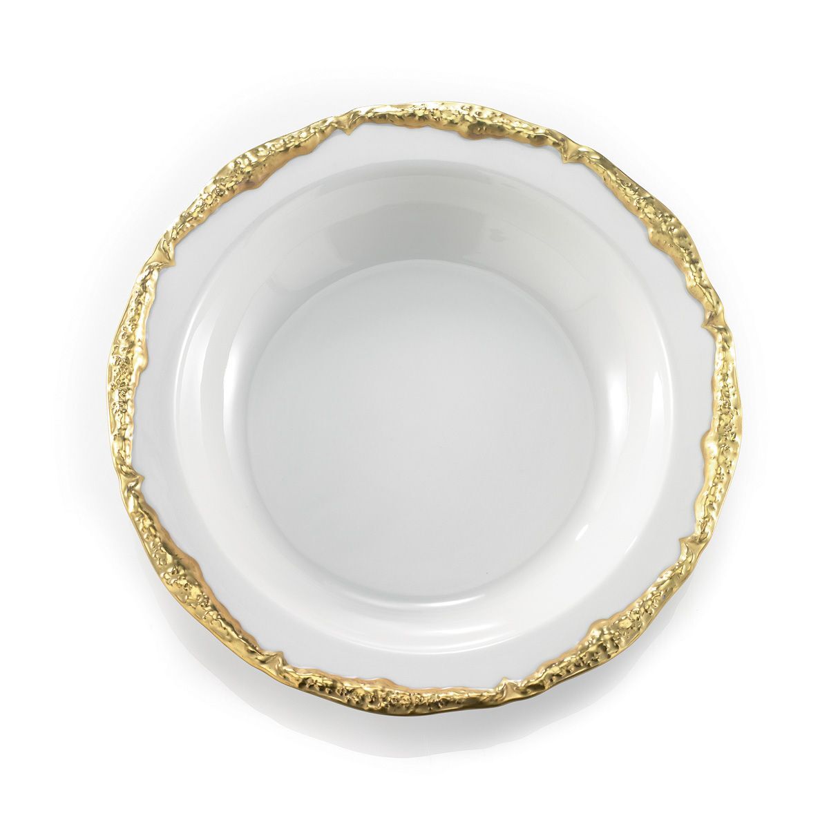 Посуда Empire White & Gold Rim Soup Plate — Villari, коллекция Посуда
