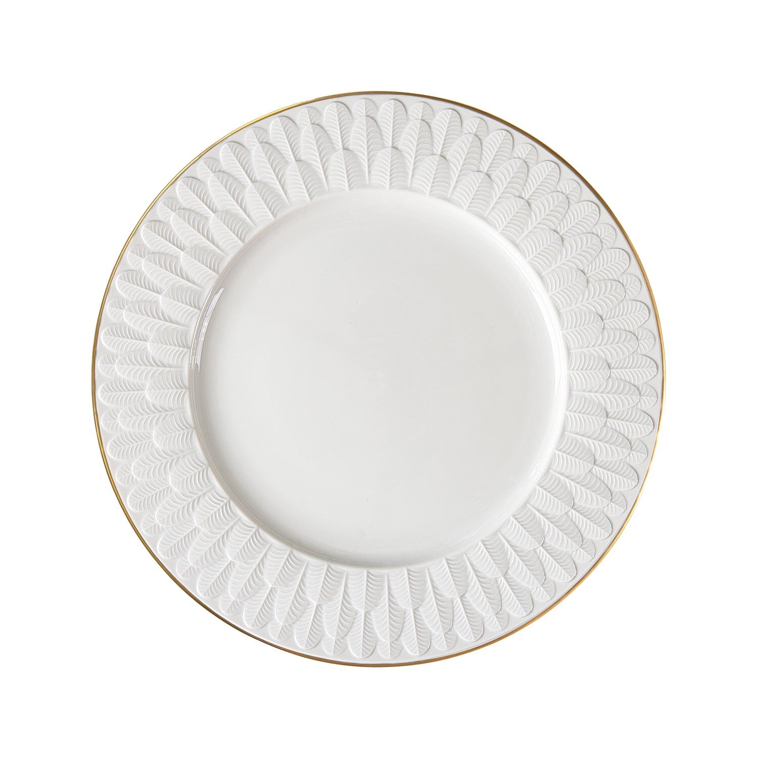 Посуда Peacock Charger Plate - White & Gold — Villari, коллекция Посуда