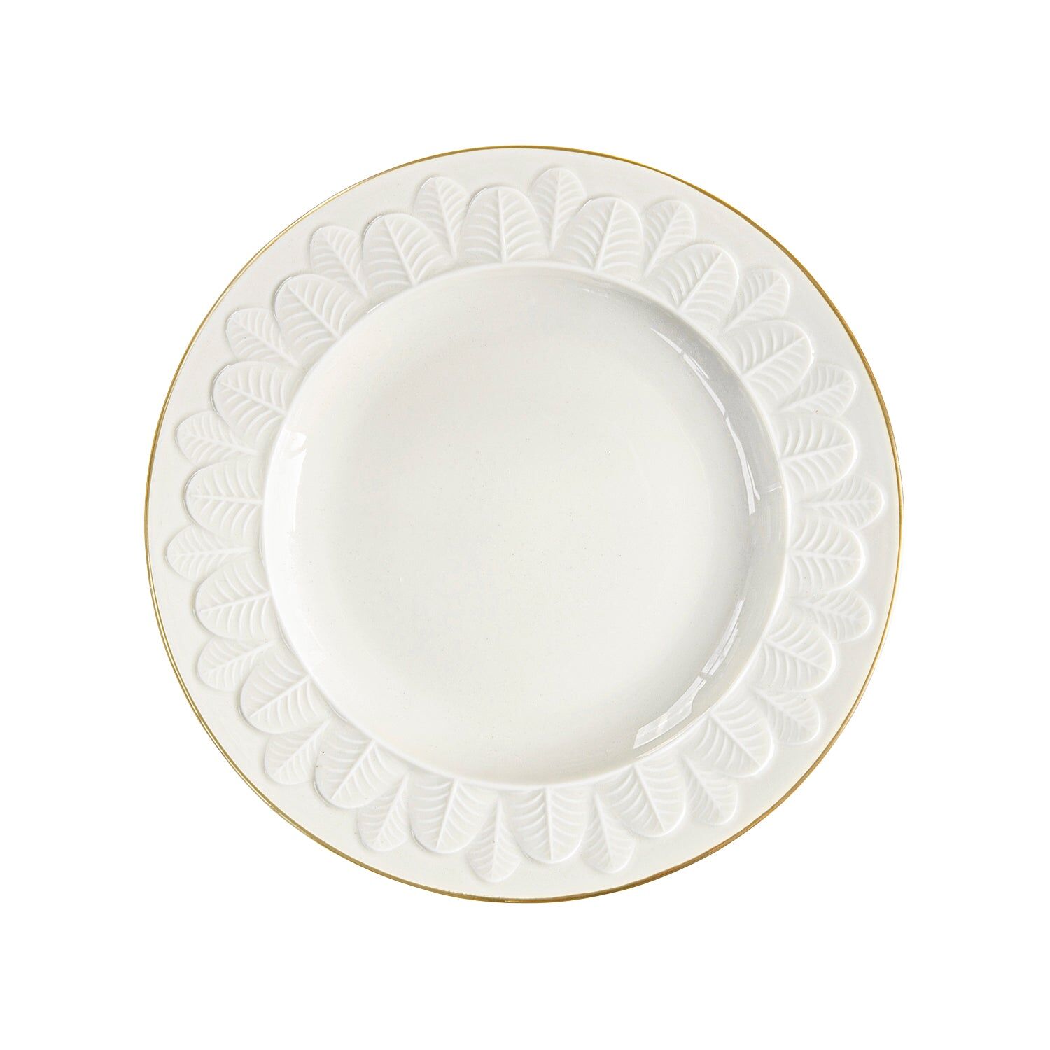 Посуда Peacock Dessert Plate - White & Gold — Villari, коллекция Посуда