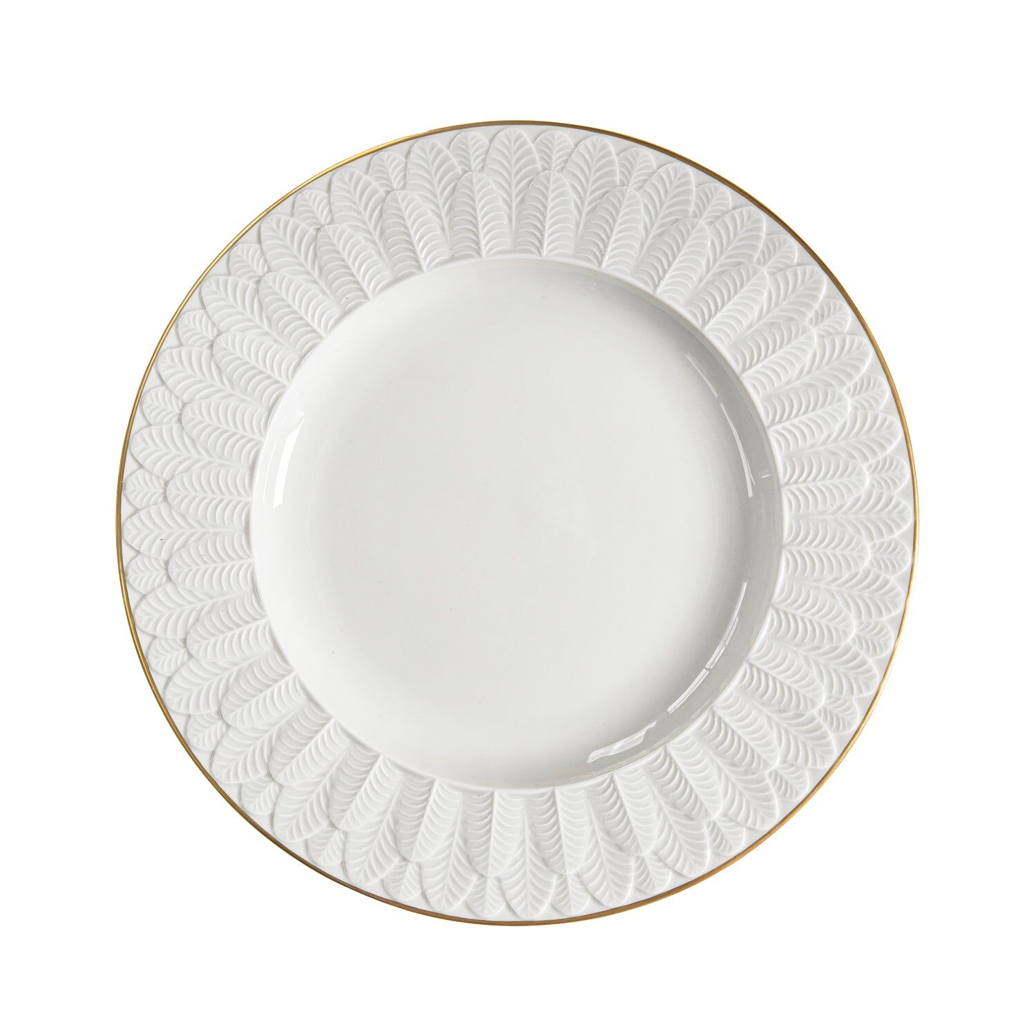 Посуда Peacock Dinner Plate - White & Gold — Villari, коллекция Посуда