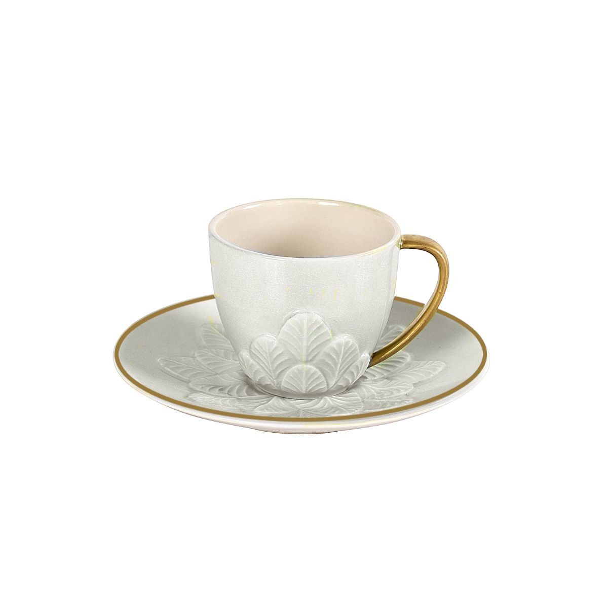 Посуда Peacock White & Gold Coffee Cup & Saucer — Villari, коллекция Посуда