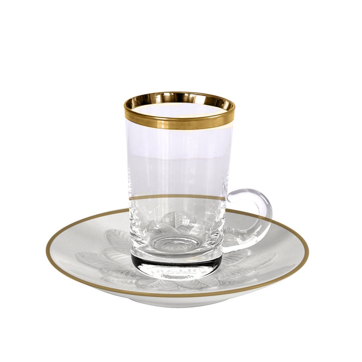 Посуда Peacock White & Gold Green Tea Cup & Saucer — Villari, коллекция Посуда