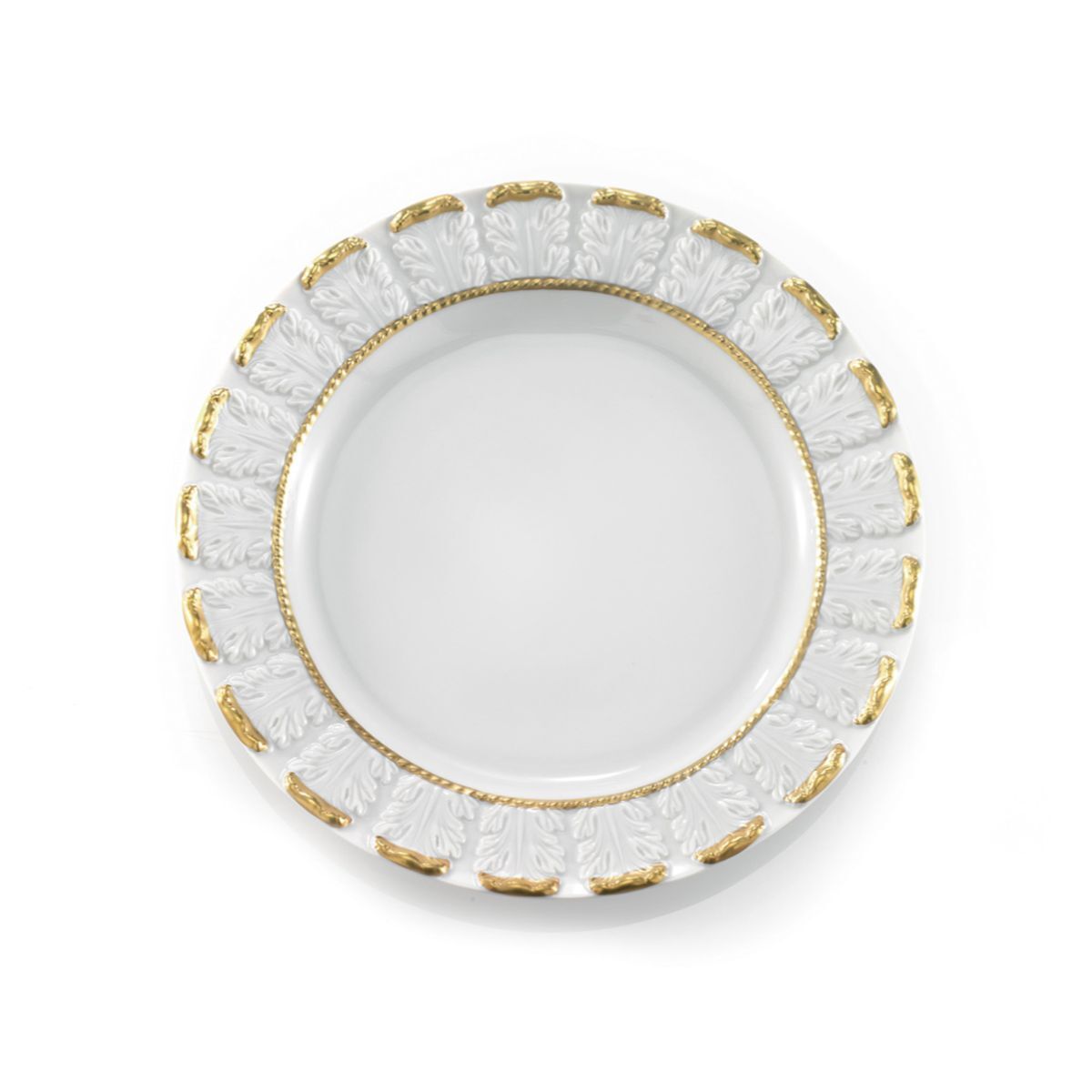 Посуда Queen Elizabeth White & Gold Dessert Plate — Villari, коллекция Посуда