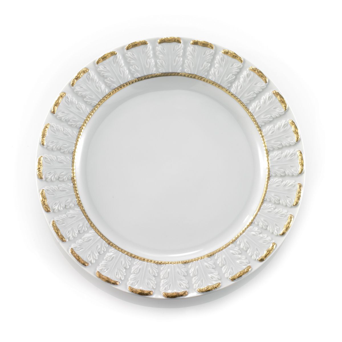Посуда Queen Elizabeth White & Gold Dinner Plate — Villari, коллекция Посуда