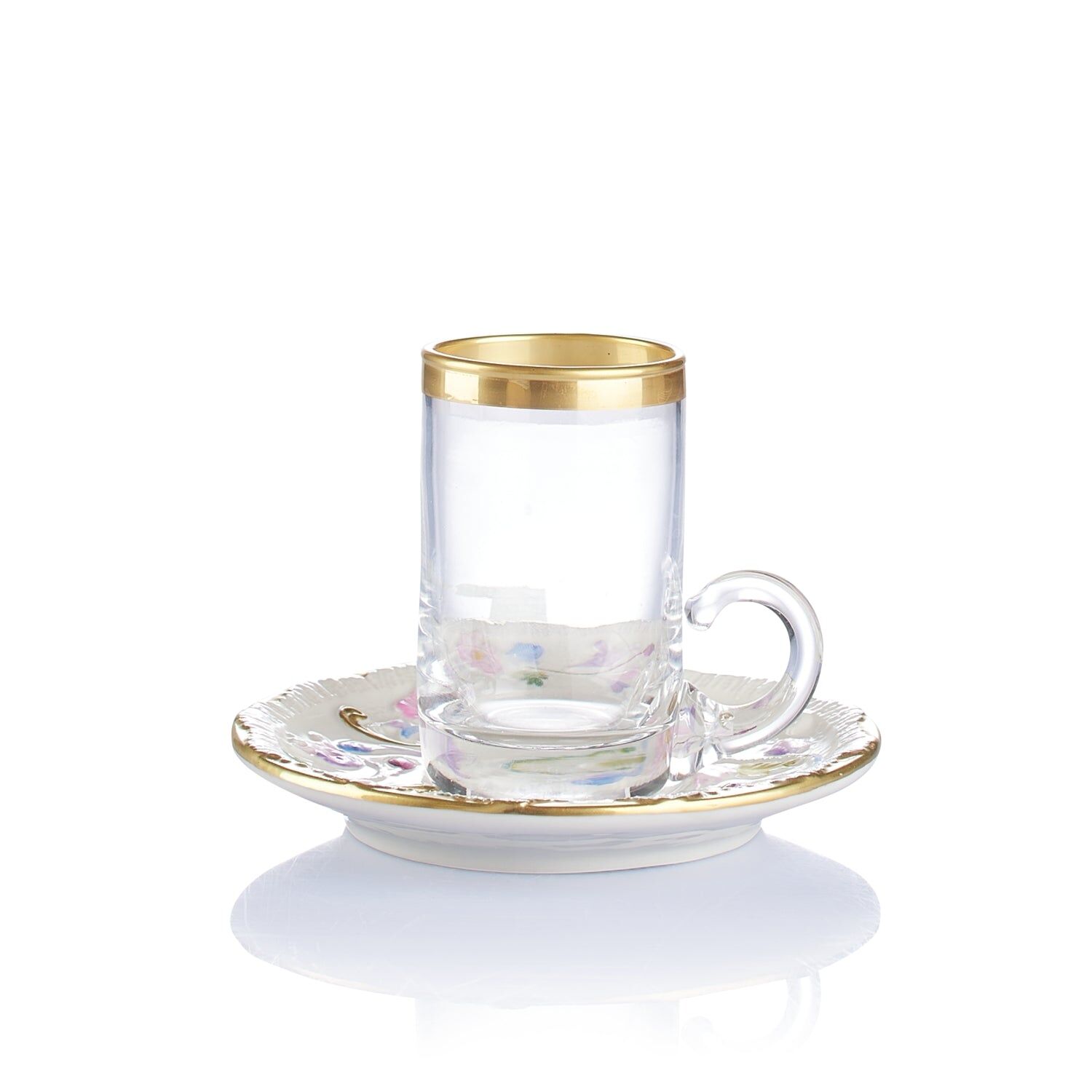 Посуда Taormina Multicolor & Gold Arabic Tea Cup And Saucer — Villari, коллекция Посуда