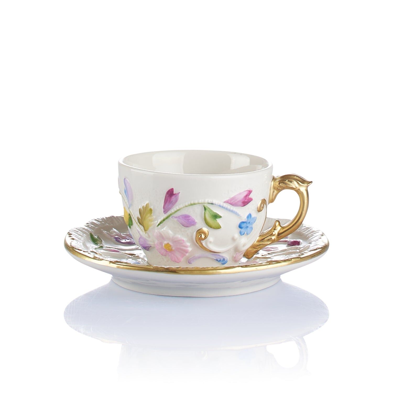 Посуда Taormina Multicolor & Gold Coffee Cup & Saucer — Villari, коллекция Посуда