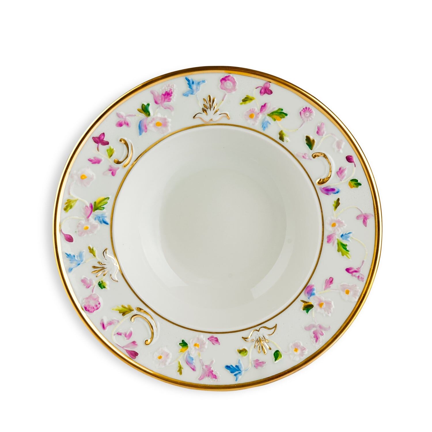 Посуда Taormina Multicolor & Gold Rim Soup Plate — Villari, коллекция Посуда