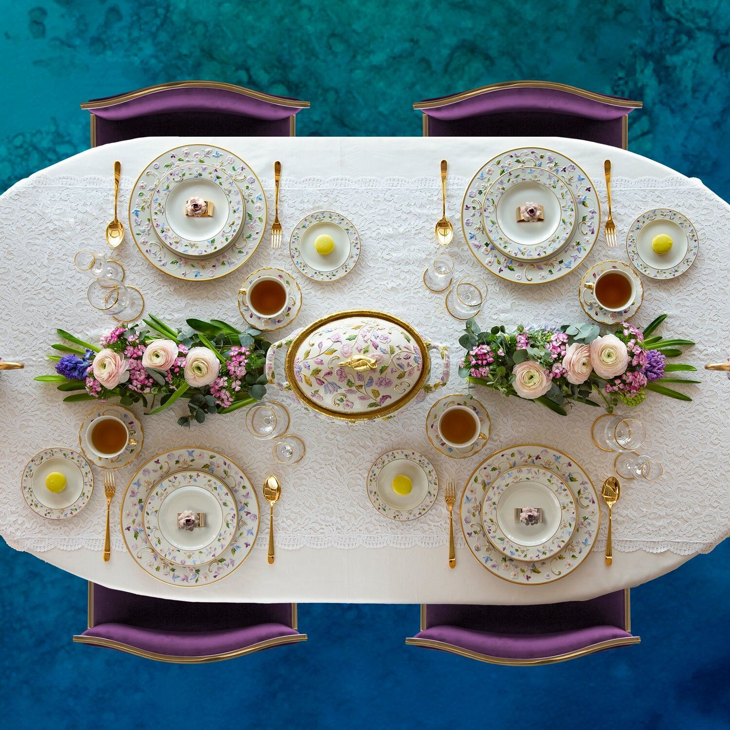 Посуда Taormina Multicolor & Gold Rim Soup Plate — Villari, кадр 2
