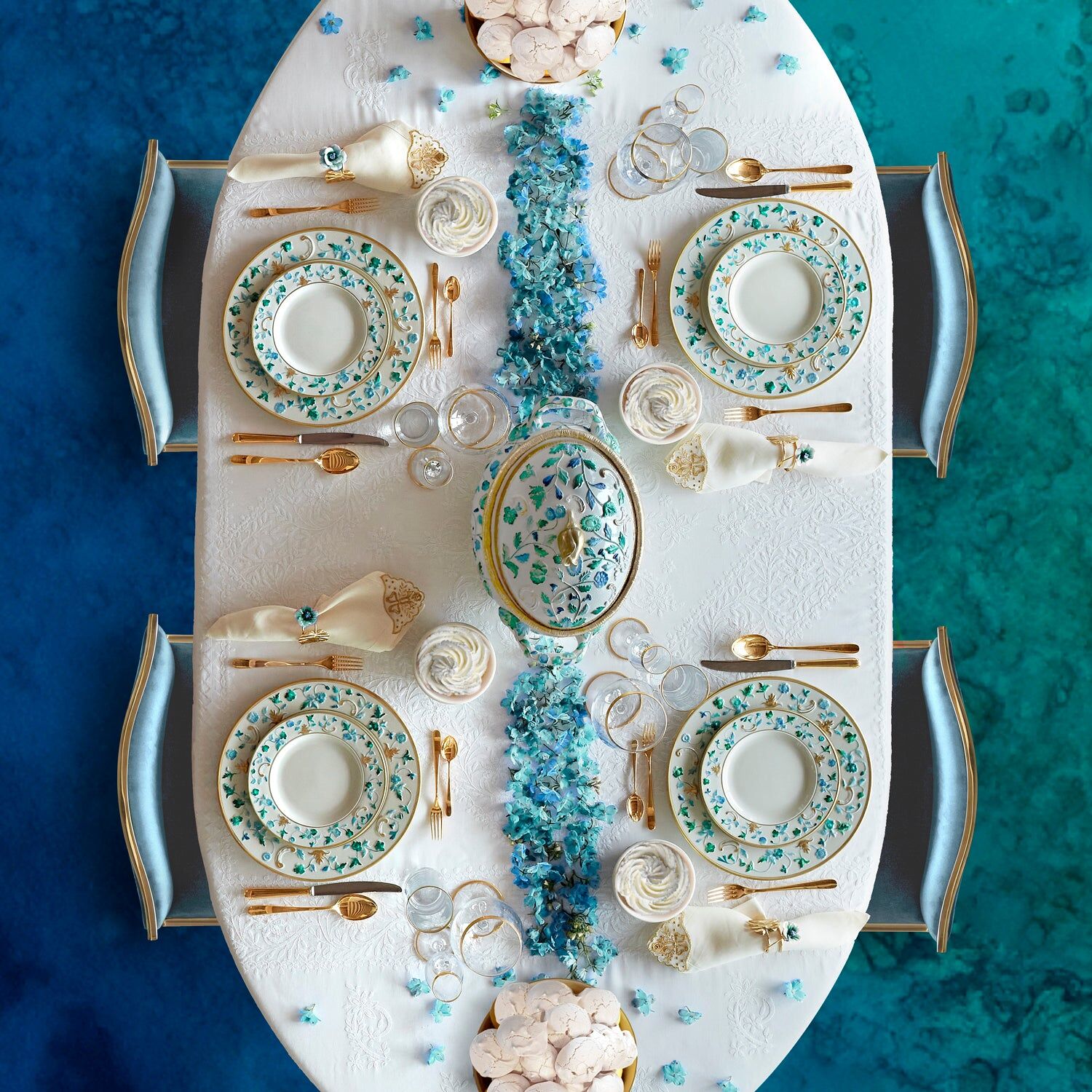 Посуда Taormina Smeralda & Gold Dessert Plate — Villari, кадр 2