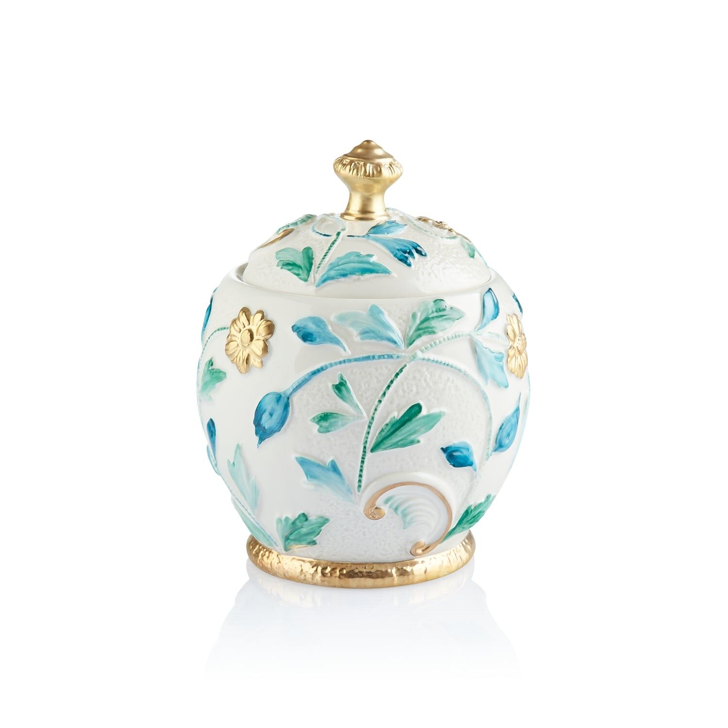 Посуда Taormina Smeralda & Gold Sugar Bowl — Villari, коллекция Посуда