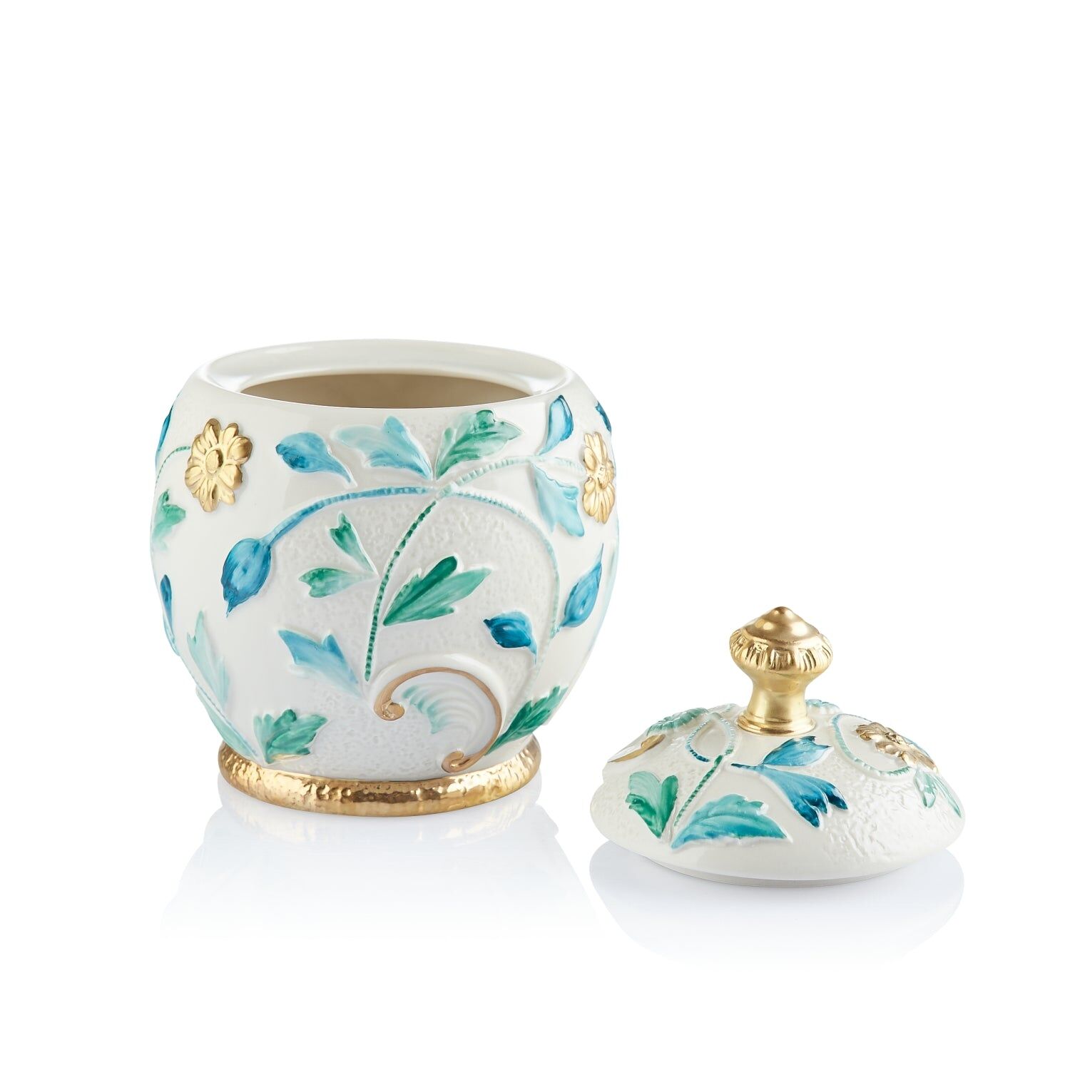 Посуда Taormina Smeralda & Gold Sugar Bowl — Villari, кадр 2