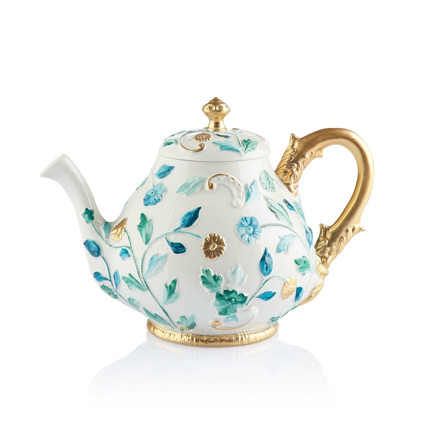 Посуда Taormina Smeralda & Gold Tea Pot — Villari, коллекция Посуда