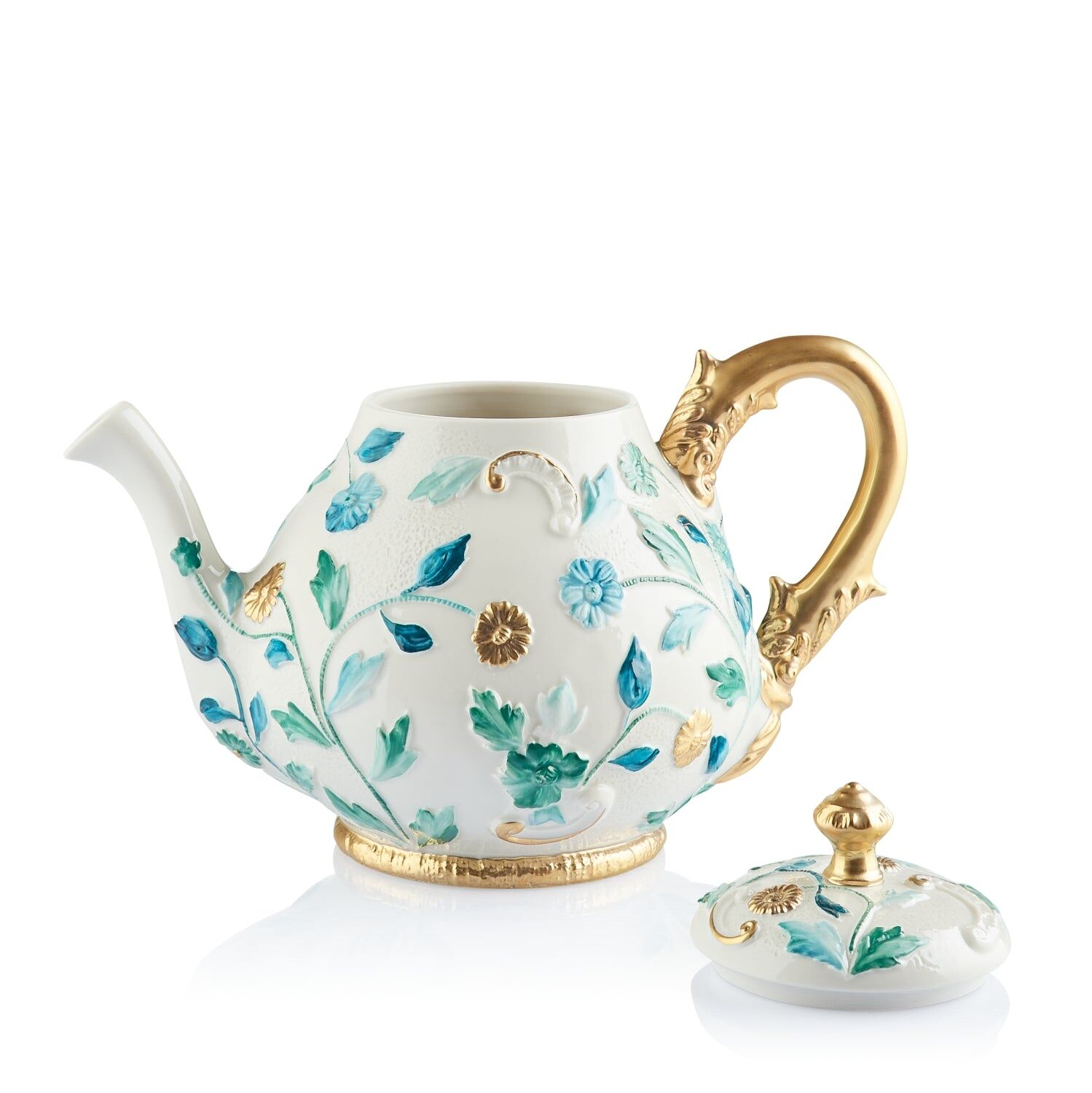 Посуда Taormina Smeralda & Gold Tea Pot — Villari, кадр 2