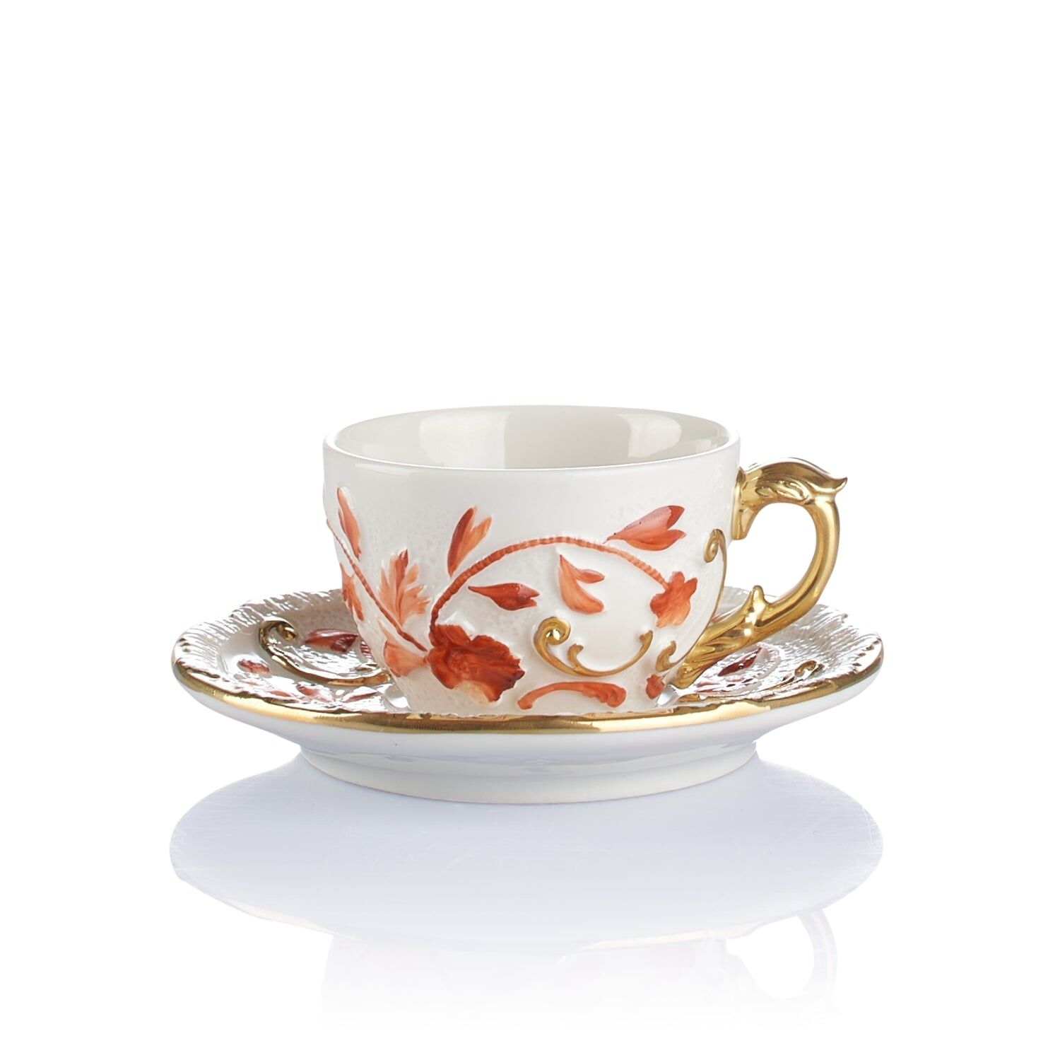 Посуда Taormina Terracotta & Gold Coffee Cup & Saucer — Villari, коллекция Посуда