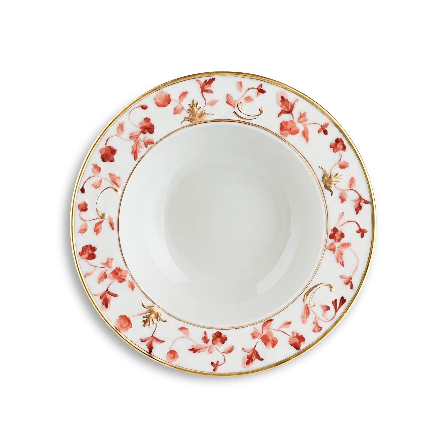 Посуда Taormina Terracotta & Gold Rim Soup Plate — Villari, коллекция Посуда