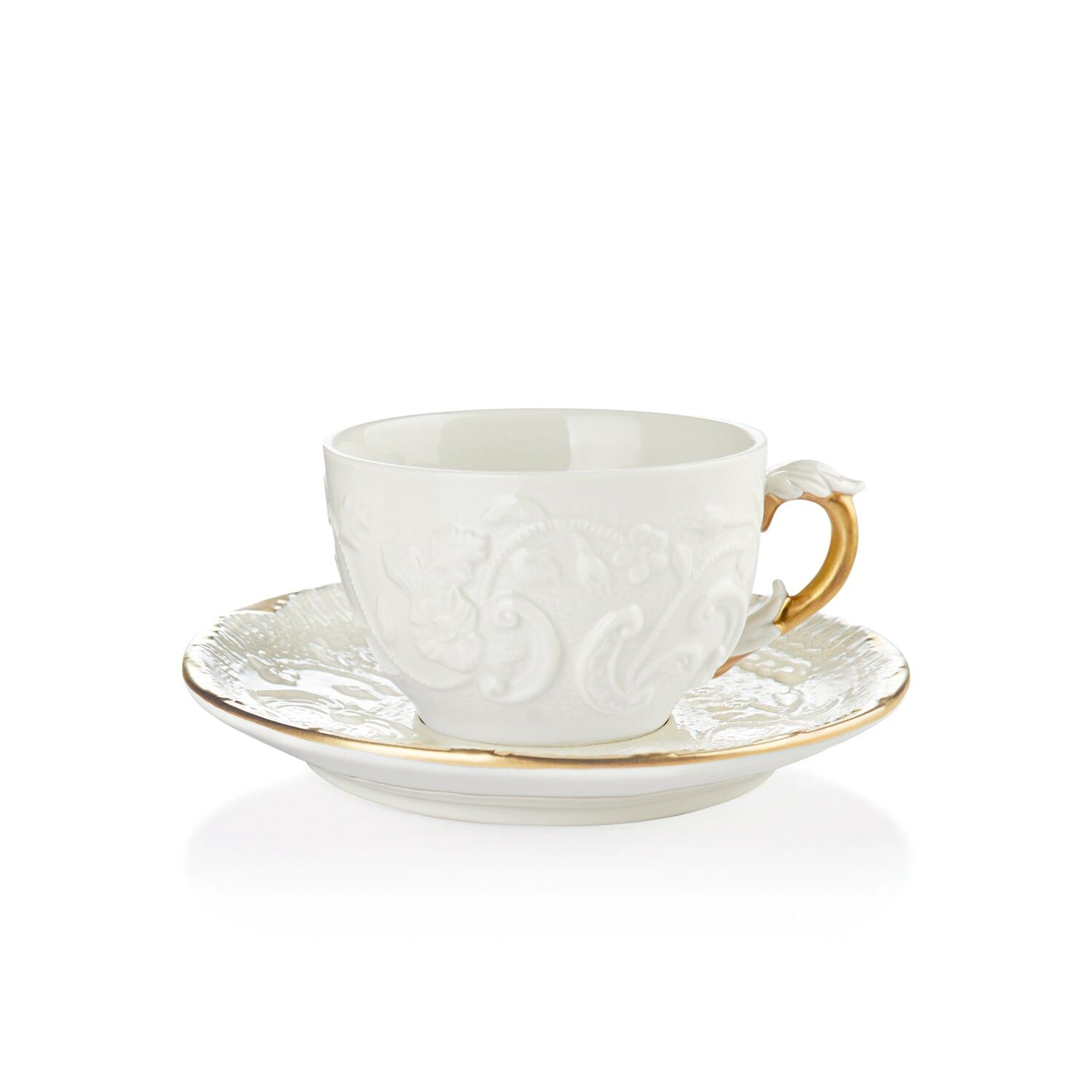 Посуда Taormina White & Gold Coffee Cup & Saucer — Villari, коллекция Посуда