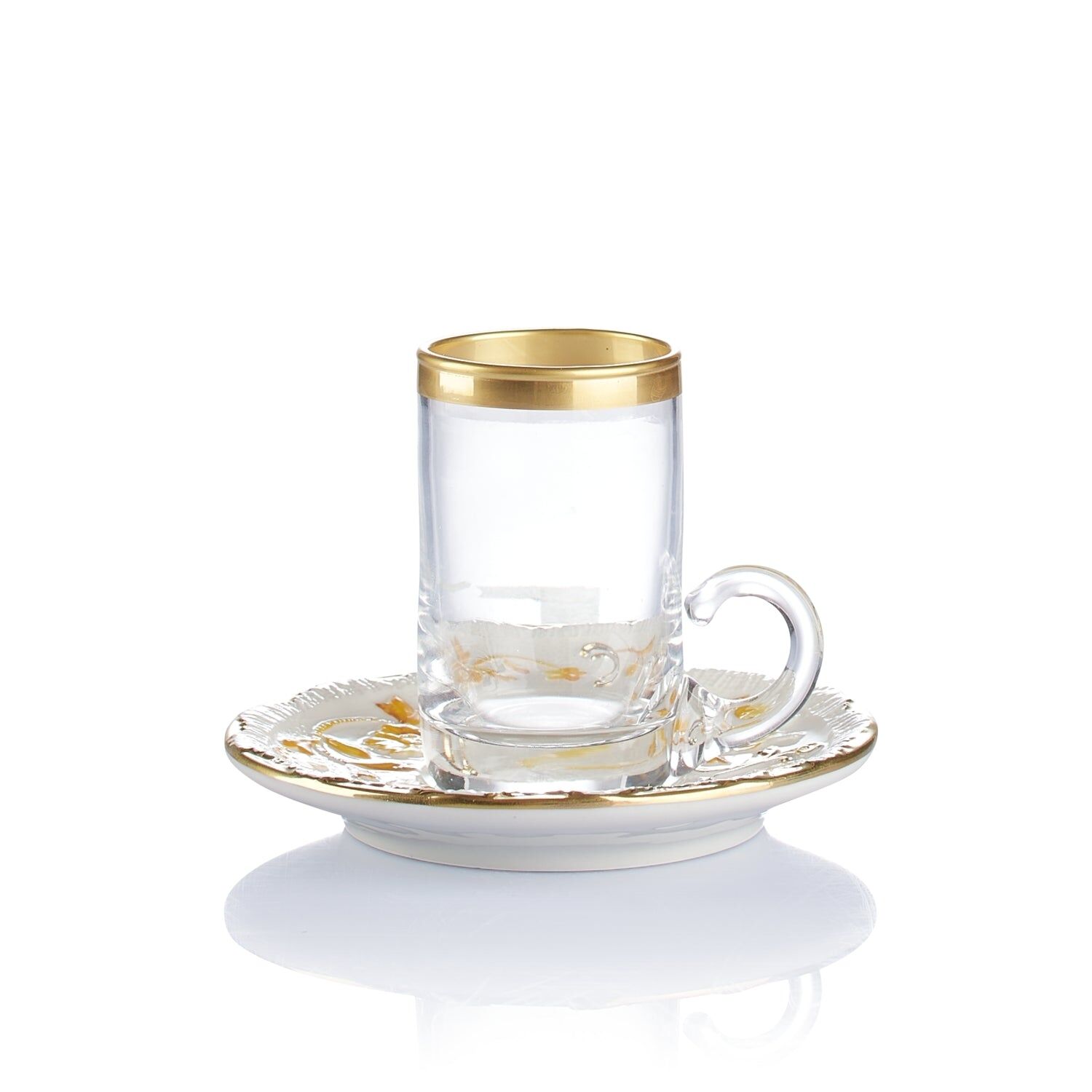 Посуда Taormina Zafferano & Gold Arabic Tea Cup And Saucer — Villari, коллекция Посуда