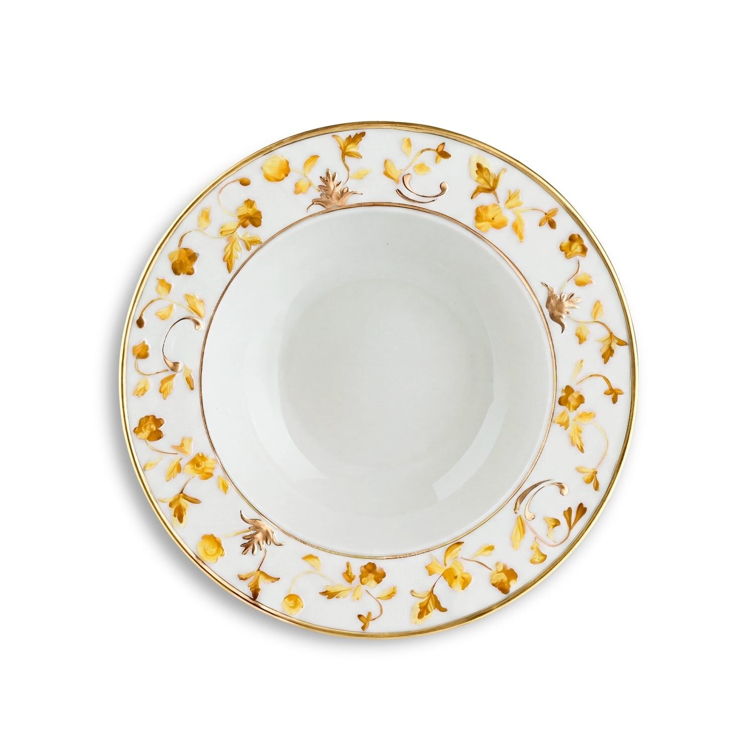 Посуда Taormina Zafferano & Gold Rim Soup Plate — Villari, коллекция Посуда