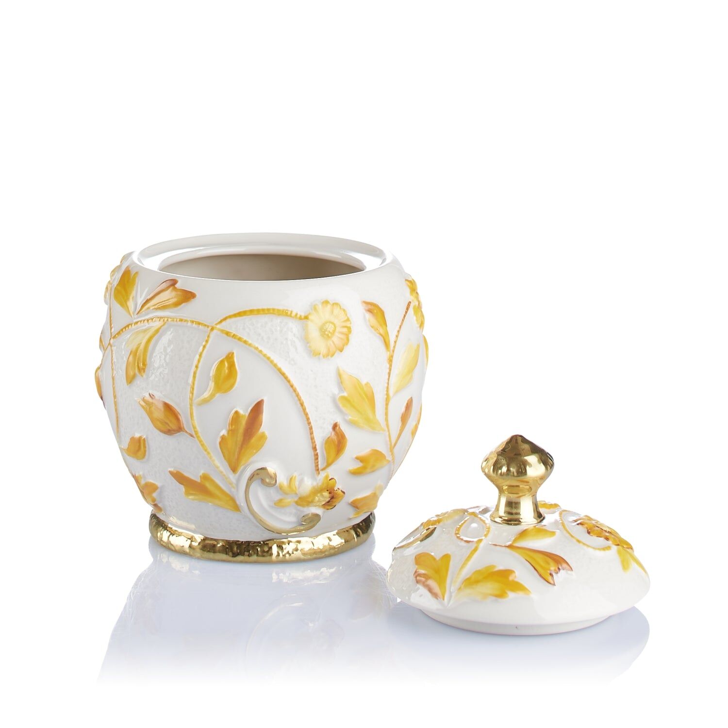Посуда Taormina Zafferano & Gold Sugar Bowl — Villari, кадр 2