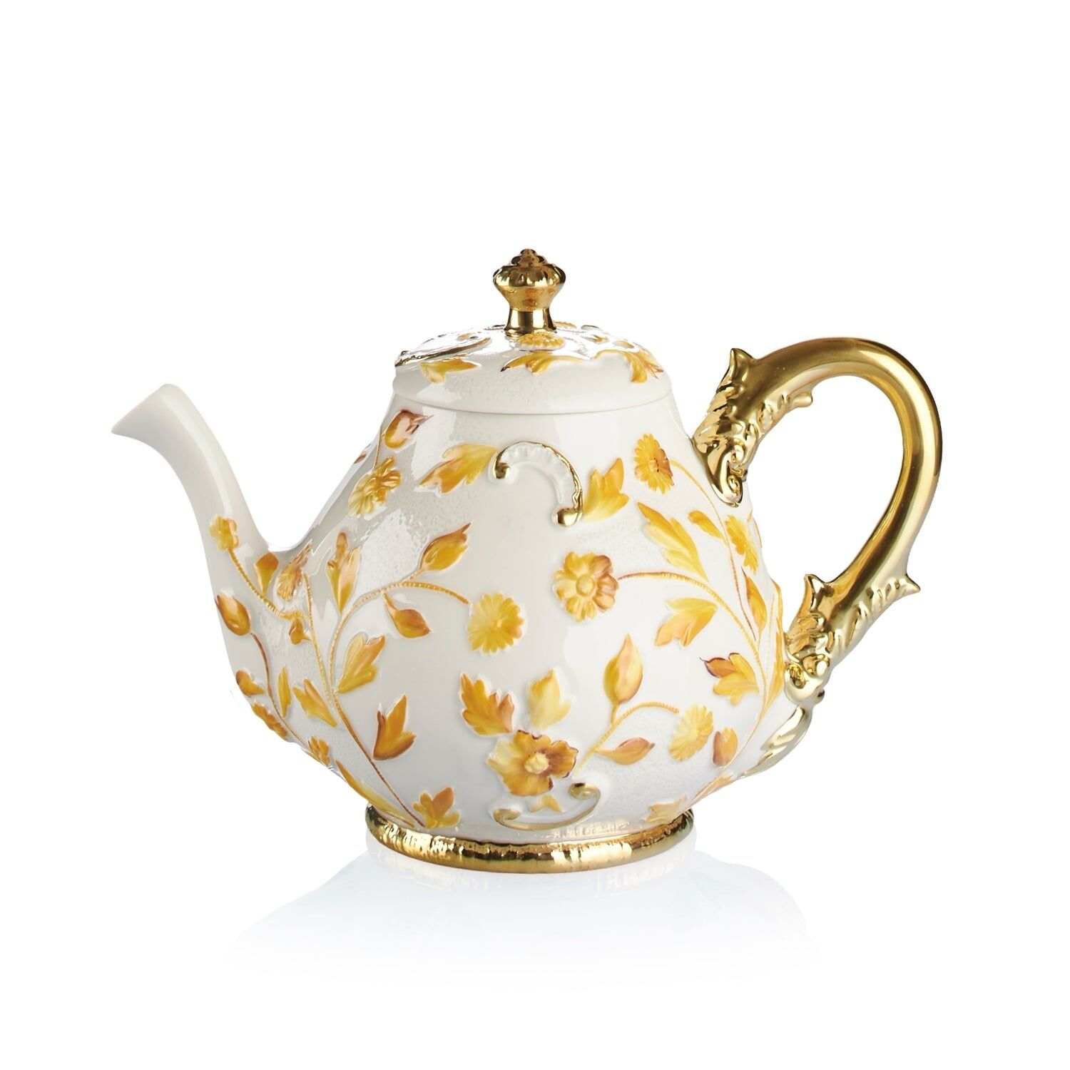 Посуда Taormina Zafferano & Gold Tea Pot — Villari, коллекция Посуда