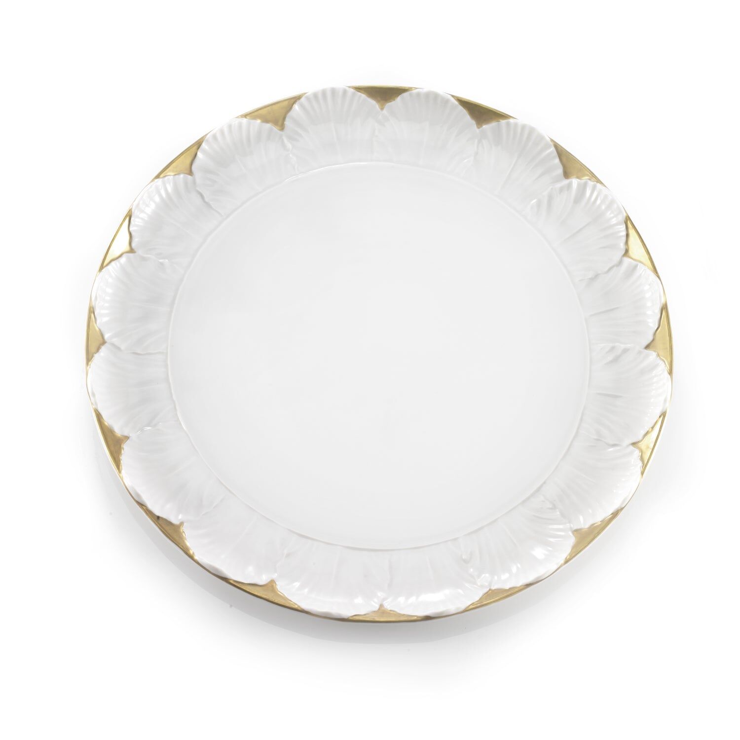 Посуда Tulip Charger Plate - White & Gold — Villari, коллекция Посуда
