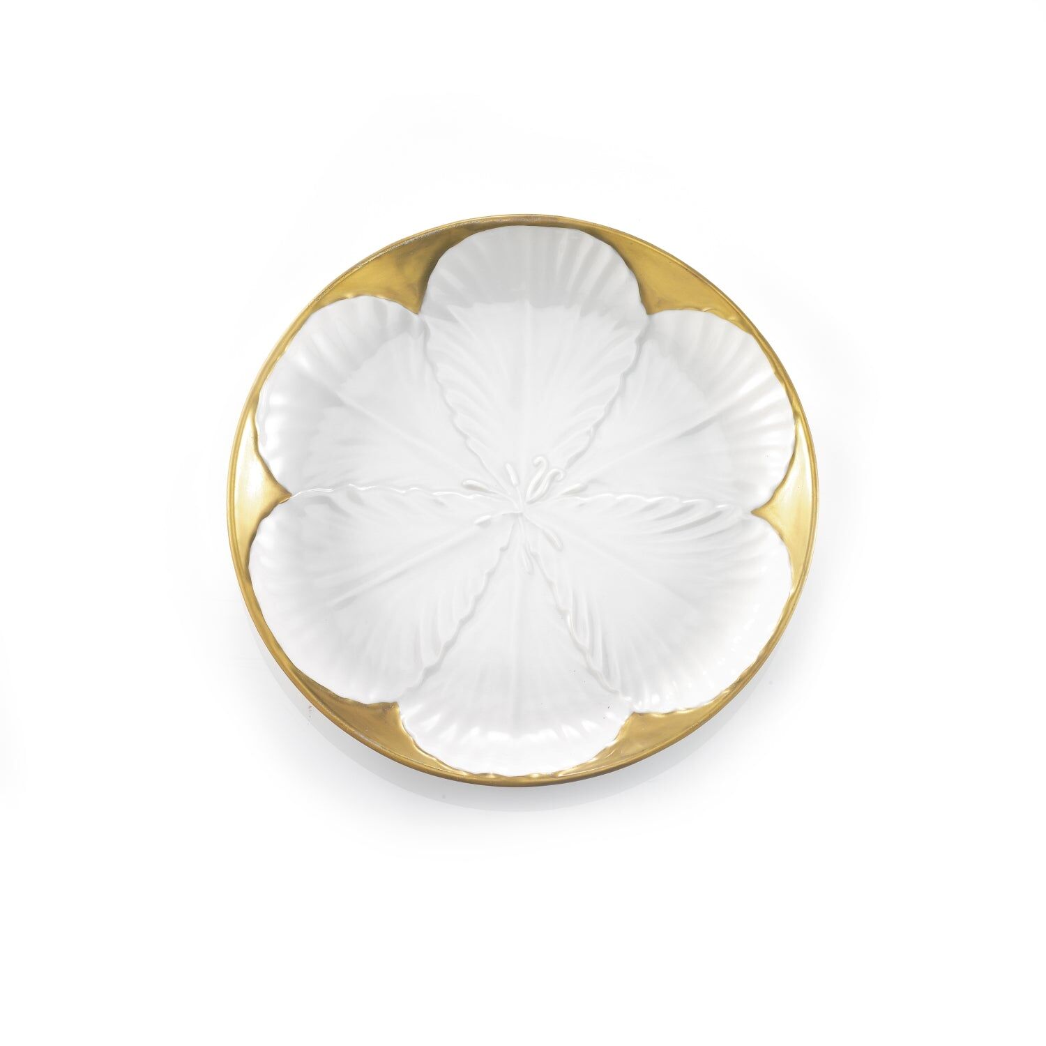 Посуда Tulip Dessert Plate - White & Gold — Villari, коллекция Посуда