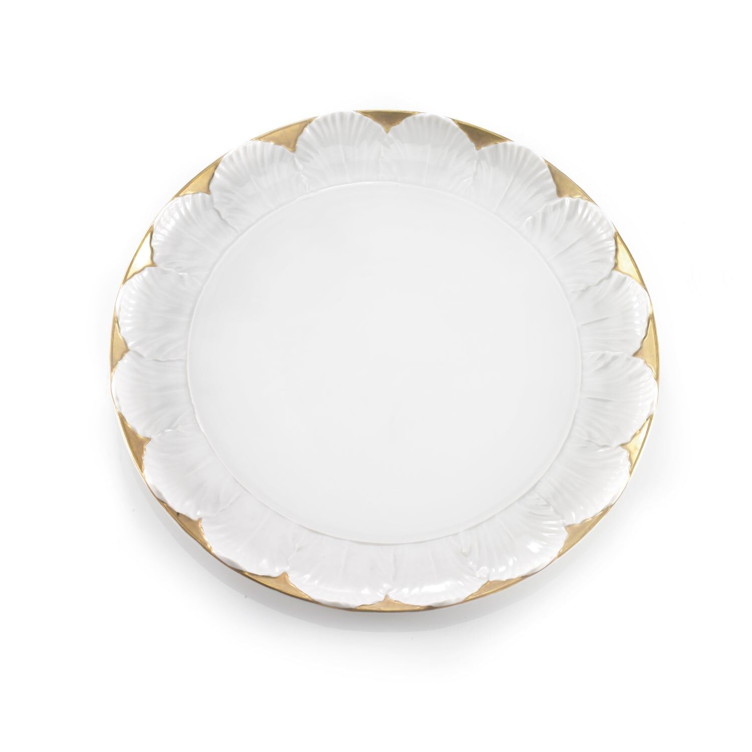 Посуда Tulip Dinner Plate - White & Gold — Villari, коллекция Посуда