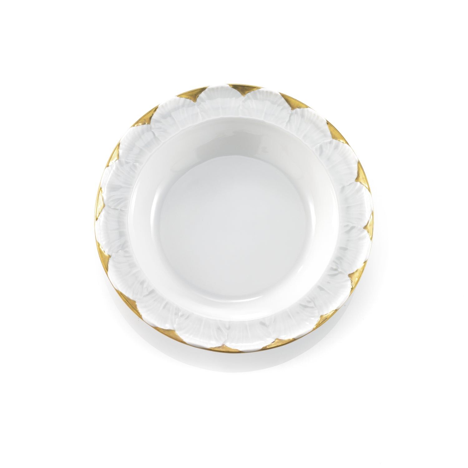 Посуда Tulip Rim Soup - White & Gold — Villari, коллекция Посуда