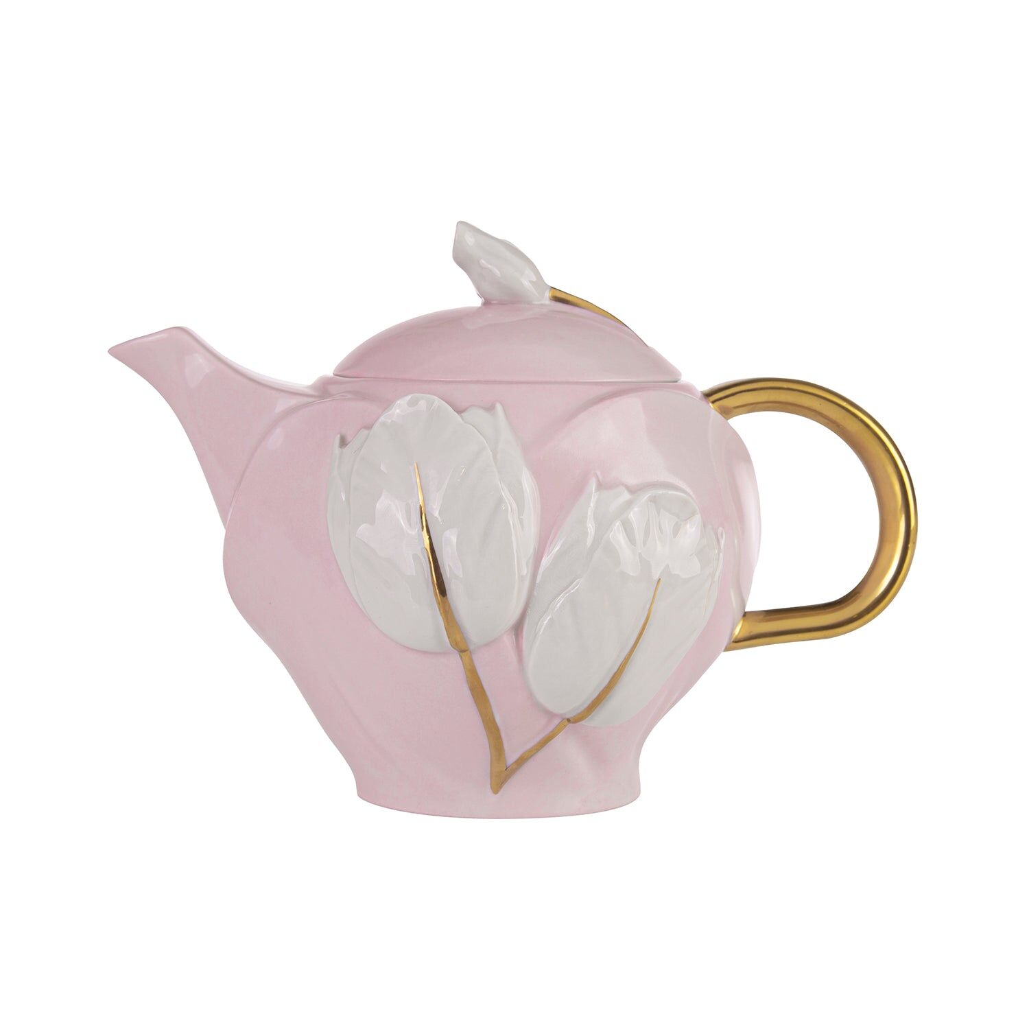 Посуда Tulip Tea Pot - Pink & White — Villari, коллекция Посуда