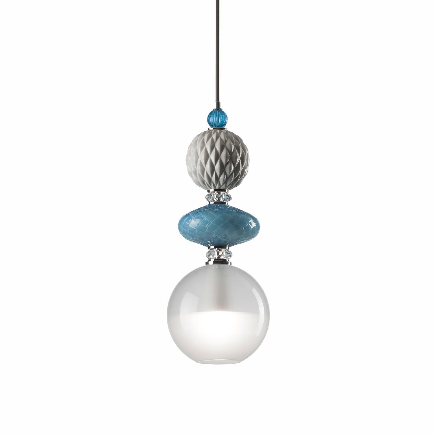 Ceiling lights Divas Audrey Pendant Light - Pearl Grey & Turquoise — Villari, collection Свет