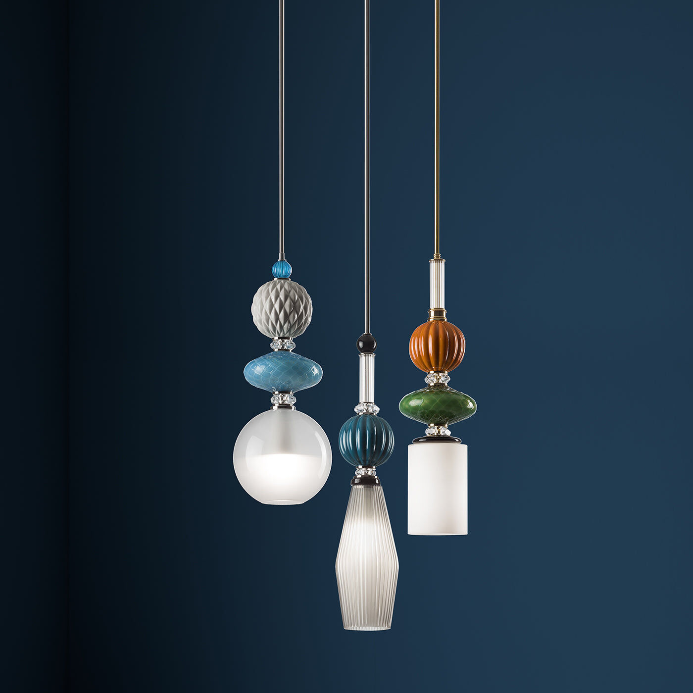 Потолочный светильник Divas Audrey Pendant Light - Pearl Grey & Turquoise — Villari, кадр 4