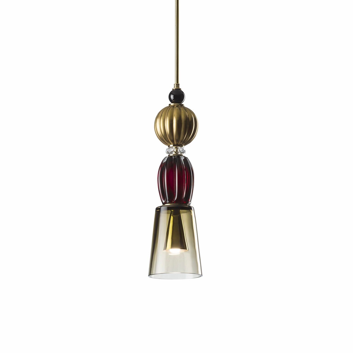 Ceiling lights Divas Ava Pendant Light - Ruby Red & Transparent — Villari, collection Свет