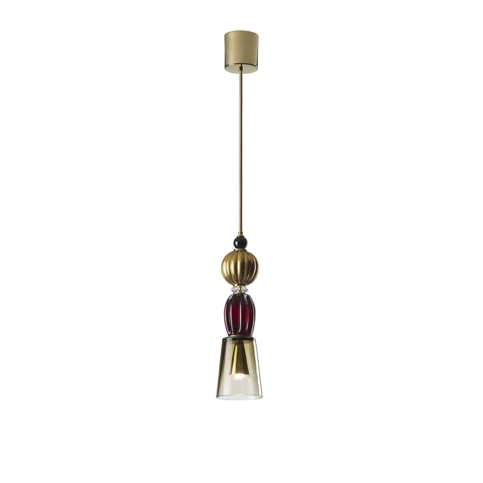 Потолочный светильник Divas Ava Pendant Light - Ruby Red & Transparent — Villari, кадр 2