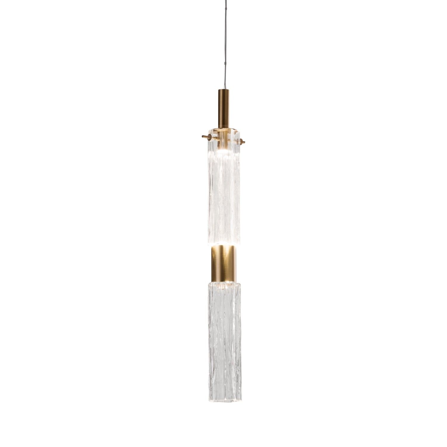 Ceiling lights Drum Pendant Light - Transparent & Gold — Villari, collection Свет
